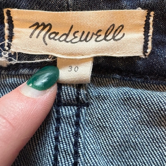 Madewell Blue Asymmetrical Skater Mini Skirt - Picture 11 of 15